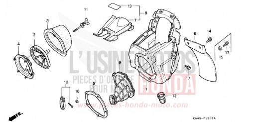 AIR CLEANER (2) CR250RG de 1986